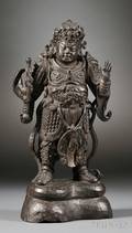 Bronze Buddhist Guardian Figure