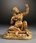 Gilded Seated Figure