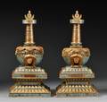 Pair of Cloisonne Pagodas