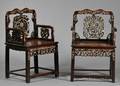 Pair of Motherofpearlinlaid Chairs