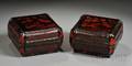 Pair of Lacquered Wood Boxes