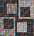 Victor Vasarely HungarianFrench 19061997 Untitled White with Colors