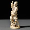 Ivory Okimono of a Fisherman