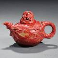 Miniature Stone Covered Teapot