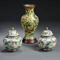 Three Cloisonne Jar Vases