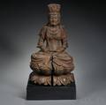 Carved Wood Figure of Buddha