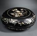 Inlaid Black Lacquer Covered Box