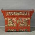 Red and Gilt Lacquer Altar Cabinet