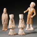 Four Painted Earthenware Figures