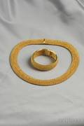 18kt Gold Necklace and 14kt Gold Bracelet