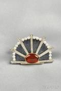 18kt Gold Gemset Brooch