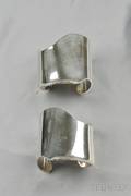 Pair of Sterling Silver Cuff Bracelets KieselsteinCord