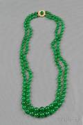 Double Strand Jadeite Bead Necklace