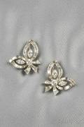 Pair of Platinum and Diamond Pins Van Cleef  Arpels