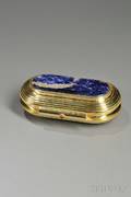 Vermeil and Sodalite Clutch Bulgari