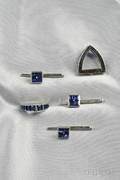 Platinum and Sapphire Dress Set Cartier