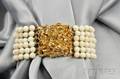 14kt Gold and Coral Bead Bracelet Arthur King