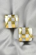 18kt Gold and Motherofpearl Earclips Tiffany  Co