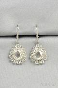Platinum and Diamond Earpendants