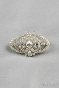Edwardian Platinum and Diamond Brooch