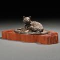After Pierre Jules Mne French 18101877 Iron Model of a Fox