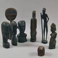 Eight Carved Wooden African Figures