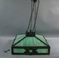 Slag Glass Hanging Lamp