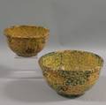 Two Spongedecorated Stoneware Bowls