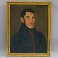American School 19th Century Portrait of a Young Man with Brown Eyes
