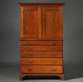 Chippendale Cherry Linen Press