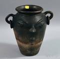 Redware Pottery Face Jug