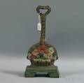 Painted Cast Iron Flower Basket Doorstop