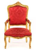 Giltwood Louis XV Style Fauteuil 19th Century