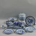 Fourteen Pieces of Blue and White Chinese Export Porcelain