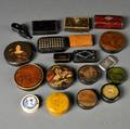 Collection of Eighteen Snuff Boxes and a Match Safe