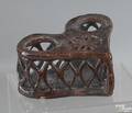 Pennsylvania redware inkwell early 19th c