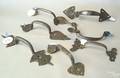 Seven miscellaneous New England and Pennsylvania wrought iron thumb latches 18th19th c