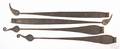 Two pair of New England wrought iron strap hinges