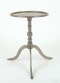 English whitesmith wrought iron tilting table top candlestand ca 1780