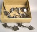 Eleven New England wrought iron thumb latches 18th19th c