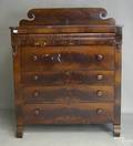 Empire mahogany veneer chest of drawers