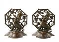 Pair of Bronze Oscar B Bach Figural Bookends