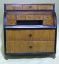 Biedermeier birch veneer cylinder desk ca 1830