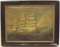 China Trade oil on canvas ship portrait 19th c
