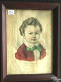 Two Currier  Ives color lithographs titled Little Brother and Little Sister