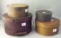 Four bentwood boxes