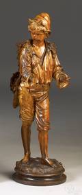 Carved figure of a boy ca 1830