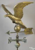 Fullbodied copper spreadwinged eagle weathervane ca 1900