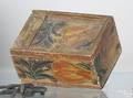 Pennsylvania painted Buchertype pine slide lid box 19th c