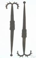 Pair of Pennsylvania wrought iron door hinges ca 1800